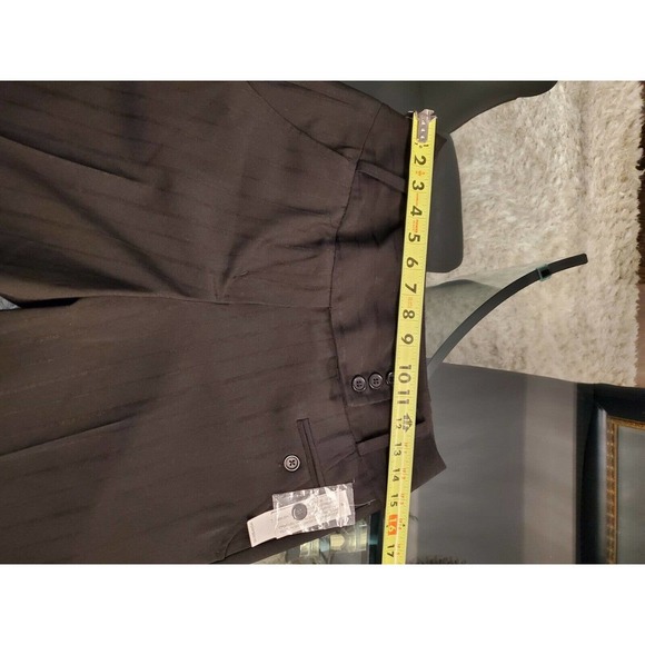 Larry Levine Women Black Polyester & Rayon Mid Rise Straight Legs Dress Pants 6 - Picture 11 of 12